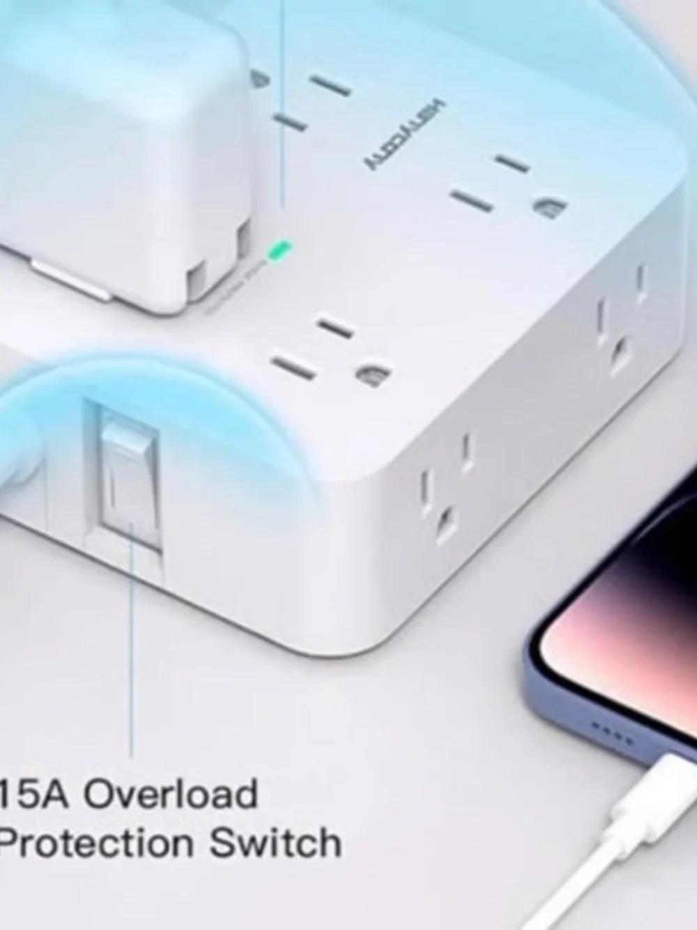 Power Cord 2 Pack with Charger Outlets